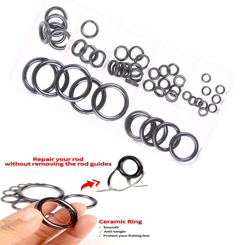 Fishing Rod Repair Kit - 信頼性の高い釣り竿修理キット;アルコナイトリングとセラミックガイドが付属