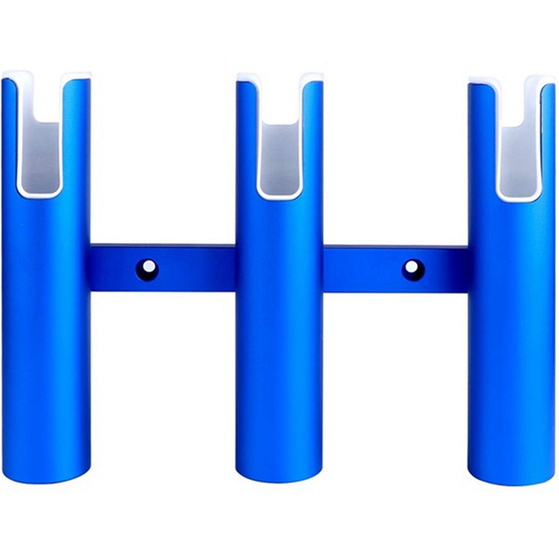 Fishing Rod Holder - 3本のアルミフィッシングロッドホルダー,3本の交換部品,ボート,ヨット,トラック,rv,青