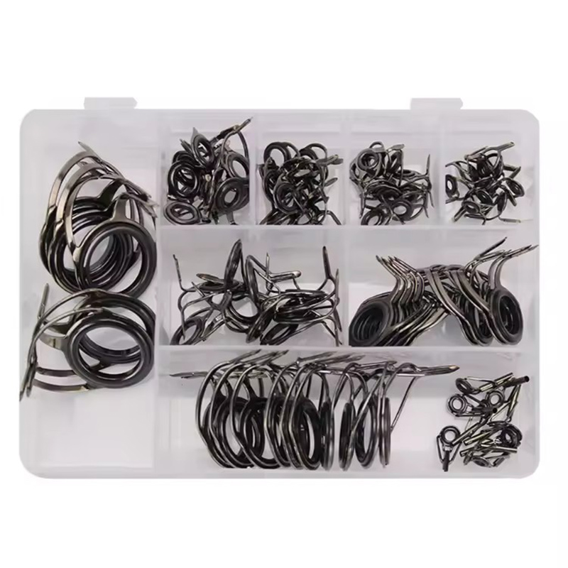 Fishing Rod Guide Replacement - WEIHE 75個入りアクセサリー高炭素セラミック製ダブルレッグ釣り竿アイガイドコンボ