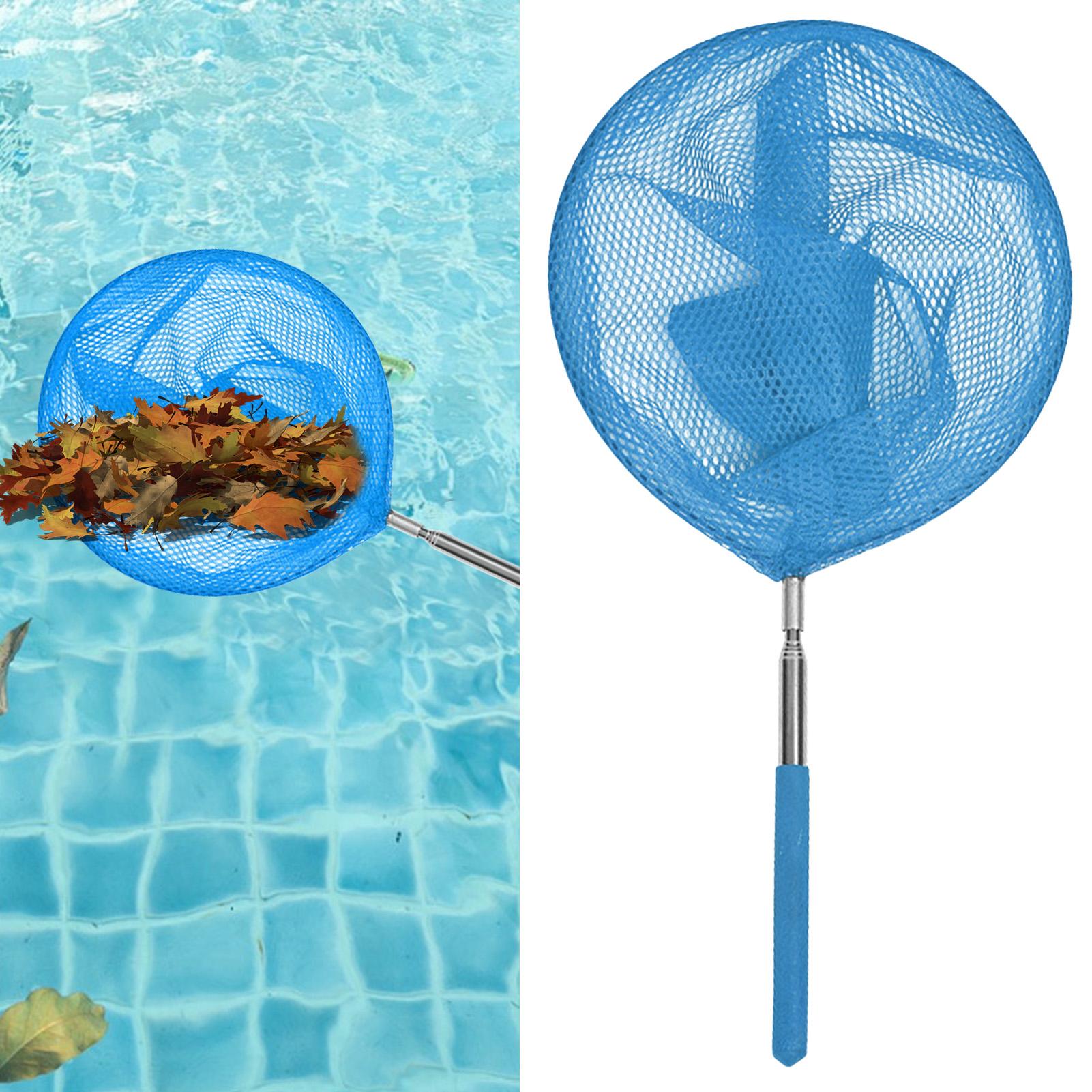 Fishing Rod Telescopic - プールスキマーネット伸縮ポール付きステンレス鋼釣りネット子供屋外バタフライネット池スイミングプールクリーニングツール