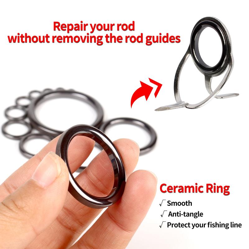 信頼性の高い釣り竿修理キット;アルコナイトリングとセラミック - Fishing Rod Repair Kit のレビューと価格