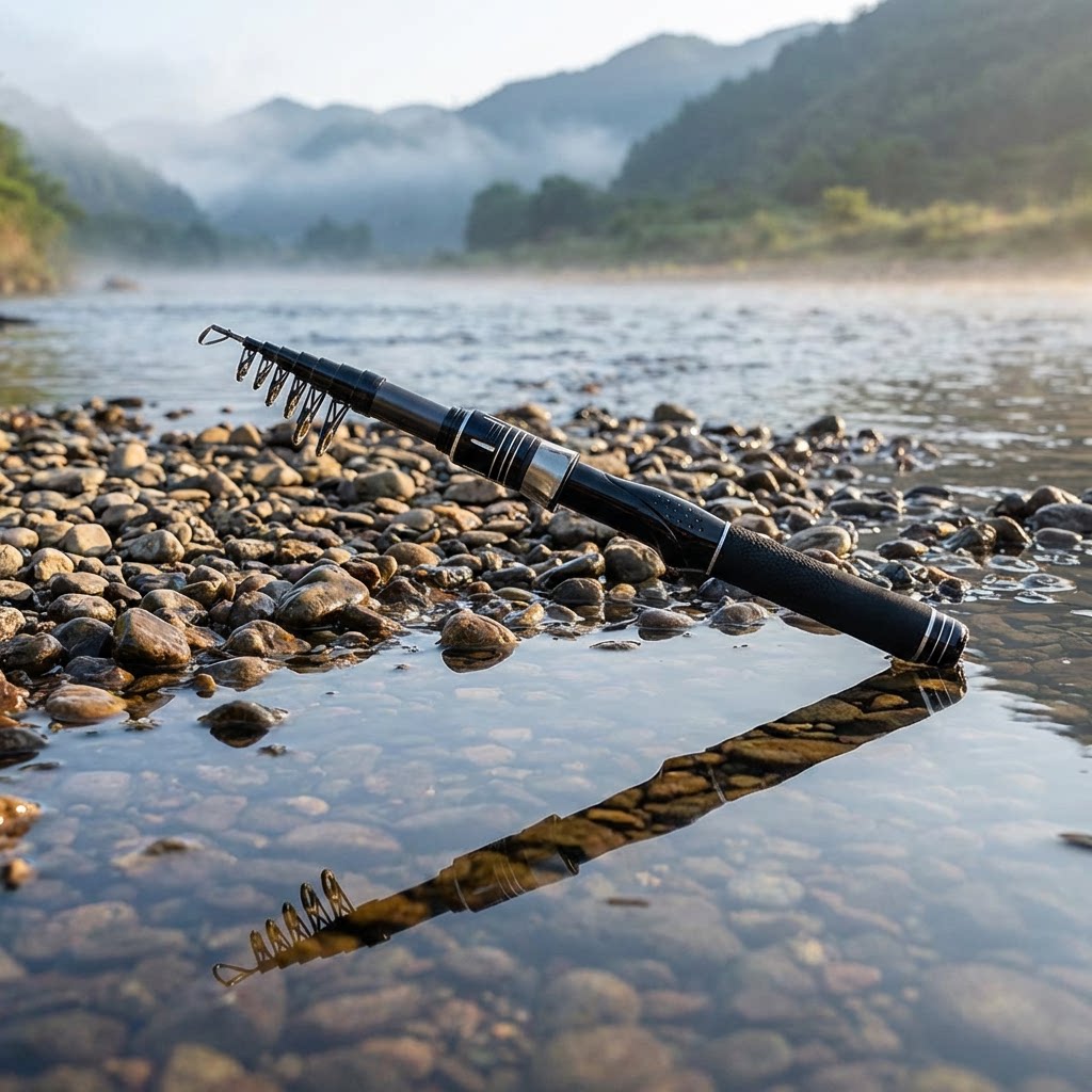 超軽量伸縮式カーボン釣り竿 セラミックガイドリング付き 速い - Fishing Rod Telescopic のレビューと価格