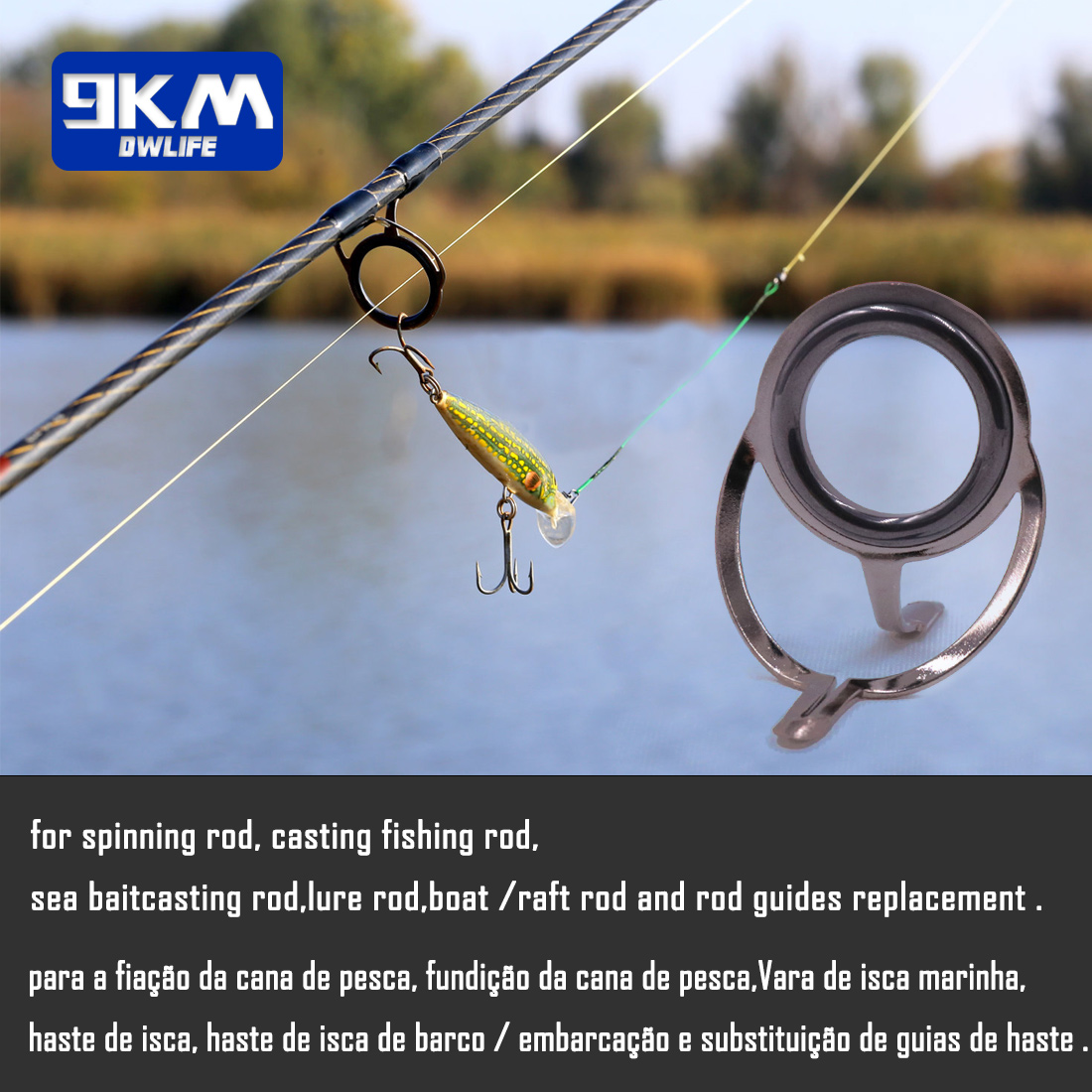 釣り竿ガイド 9 〜 200 個ステンレス鋼セラミックリング - Fishing Rod Guide Replacement のレビューと価格