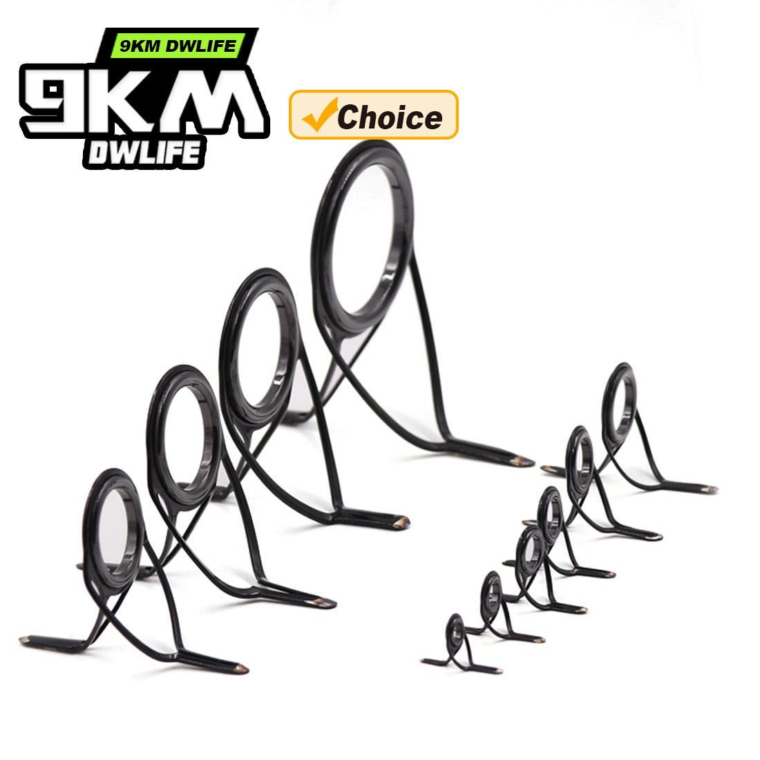 9KM OB カーブドロッドガイドキット 10個入り ダブル - Fishing Rod Guide Replacement のレビューと価格